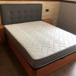 Canapé abatible madera y tela con Colchón vilasco