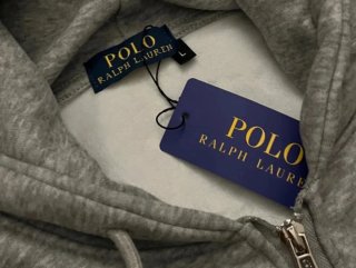Chaqueta Ralph Lauren Gris Media Cremallera