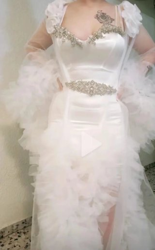 Vestido de Novia Blanco con Pedrería