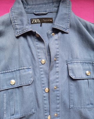 Cazadora Zara Denim Azul Talla M