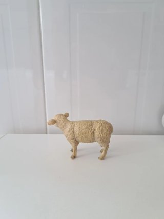 Lote 3 Schleich antiguos: Oveja, Cabra, Gallina