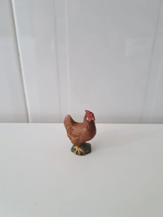 Lote 3 Schleich antiguos: Oveja, Cabra, Gallina