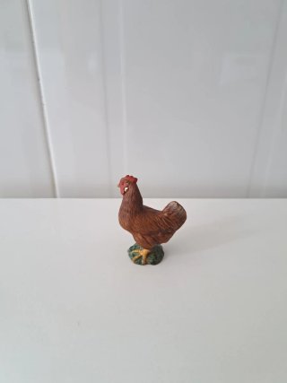 Lote 3 Schleich antiguos: Oveja, Cabra, Gallina