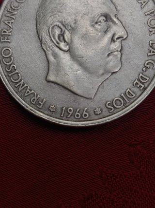 Moneda 100 Pesetas Franco 1966 Estrella 68 Plata