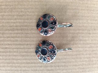 Pendientes vintage con esmalte