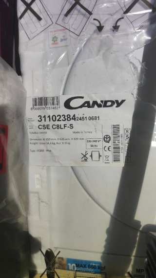 Secadora Candy 8kg Condensación NUEVA