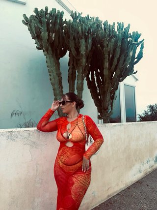 Vestido de playa naranja talla M