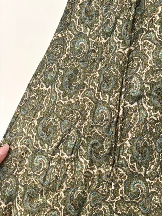 Vestido verde mini tirantes paisley