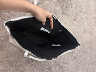 Bolso tote blanco efecto piel cocodrilo