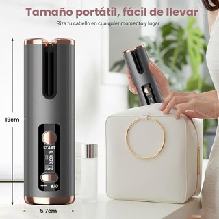 Rizador de Pelo Automático Gris y Dorado