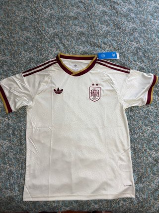Camiseta Adidas España Originals Blanca/Dorada L