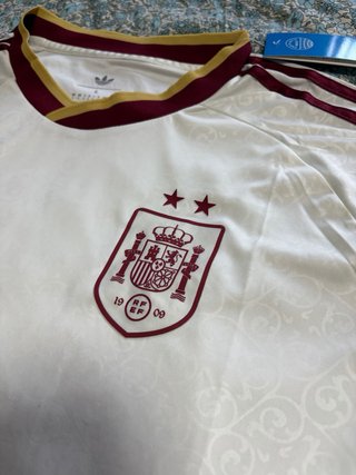 Camiseta Adidas España Originals Blanca/Dorada L
