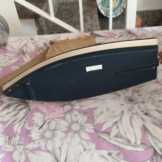 Maqueta Barco Vela Pesca Madera