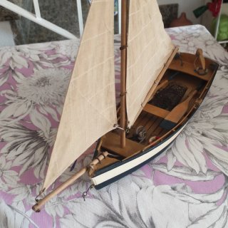Maqueta Barco Vela Pesca Madera