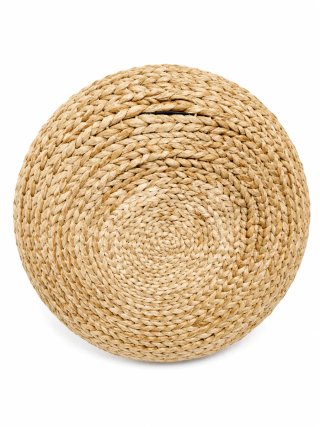 Taburete redondo de mimbre