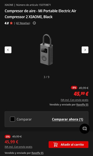 Xiaomi Compresor Aire Portátil Eléctrico 2