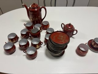 Juego de café japonés Mori China vintage