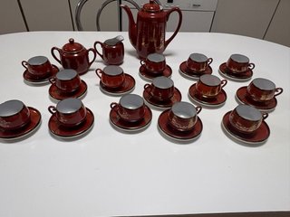 Juego de café japonés Mori China vintage