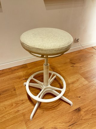Taburete Ikea Lidkullen Beige/Blanco