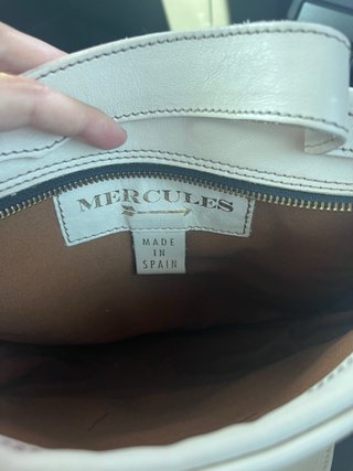 Bolso de piel MERCULES crema
