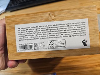 Organizador de escritorio de bambú
