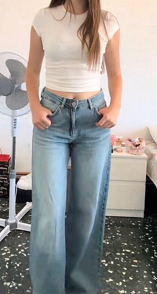 Vaqueros anchos mujer Pull&Bear