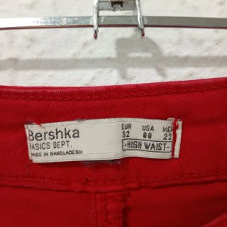 Pantalones Skinny Tiro Alto Rojos