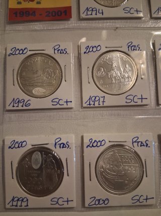 Monedas 2000 Pesetas España 1994-2001