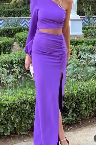 Vestido Juan Bernal Morado Talla S