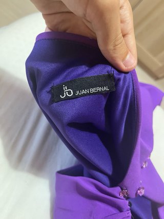 Vestido Juan Bernal Morado Talla S