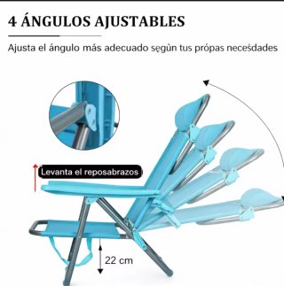 Pack 2 Sillas Tumbonas Plegables Nuevas
