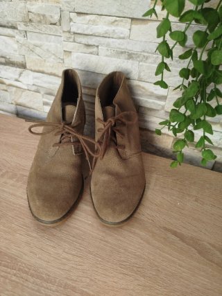 Botines de Cuña Clarks Mujer Beige/Marrón
