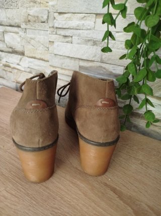 Botines de Cuña Clarks Mujer Beige/Marrón