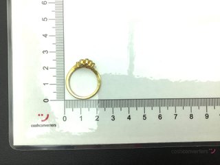 anillo oro 18k con piedra con circonita