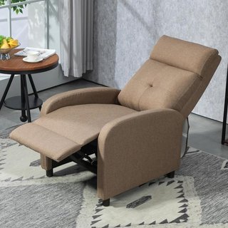 Sillón Reclinable Manual 155o Marrón 150kg Sofá