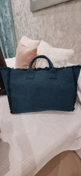 Bolso YES ZEE azul y dorado