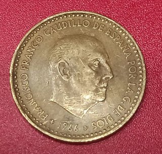 Moneda 1 Peseta 1966 Estrella 75