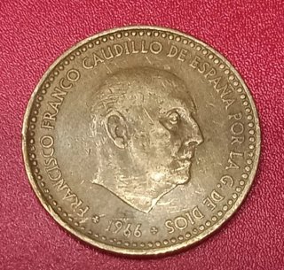 Moneda 1 Peseta 1966 Estrella 75