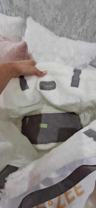 Bolso italiano YES ZEE gris y blanco