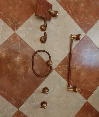 Accesorios Baño Madera y Metal