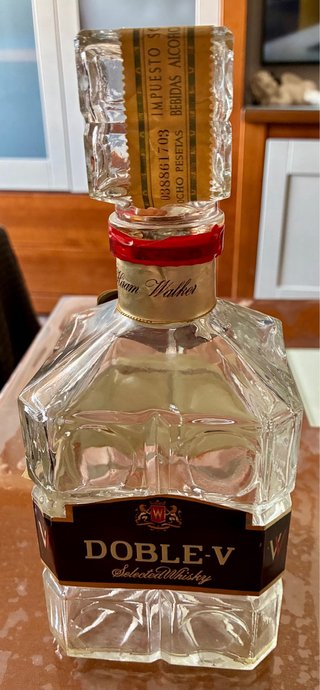 Botella Whisky Vintage Hiram Walker Doble-V
