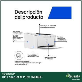 HP LaserJet M110w impresora láser wifi