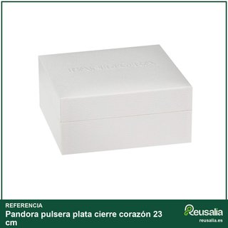 Pandora pulsera plata cierre corazón 23 cm