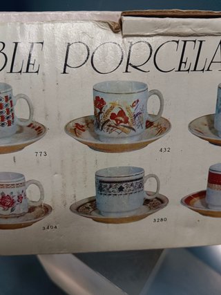 2 caja sin uso nuevas veritable porcelaine, dos juegos de tazas de té chinas