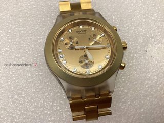 reloj pulsera unisex swatch irony diaphane