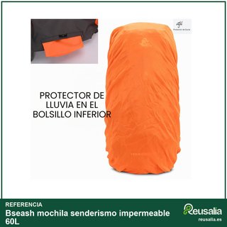 Bseash mochila senderismo impermeable 60L