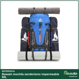 Bseash mochila senderismo impermeable 60L