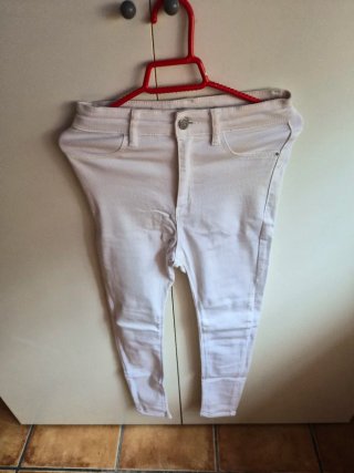 Lote 4 Pantalones Pitillo Blancos beig