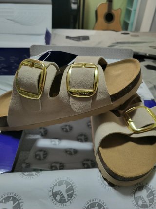 Birkenstock Arizona Beige Talla 39 Hebilla Dorada