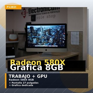 iMac 27 2019 i5 3.7 8GB RAM Radeon Pro 580X 8GB Trabajo grafica 8GB